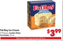 Vallarta Supermarkets Fat Boy Ice Cream offer