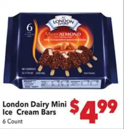 Vallarta Supermarkets London Dairy Mini Ice Cream Bars offer