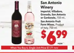 Vallarta Supermarkets San Antonio Winery offer