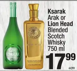 Super King Markets Ksarak Arak or Lion Head Blended Scotch Whisky offer