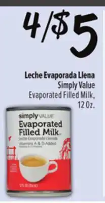 El Super Simply Value Evaporated Filled Milk offer