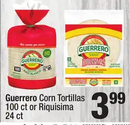 Super King Markets Guerrero Corn Tortillas 100 ct or Riquisima 24 ct offer