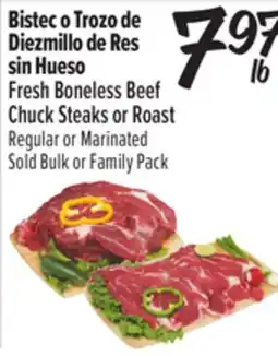El Super Fresh Boneless Beef Chuck Steaks or Roast offer