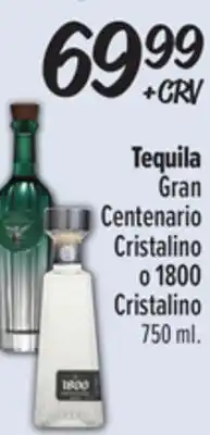 El Super Tequila Gran Centenario Cristalino o 1800 Cristalino offer