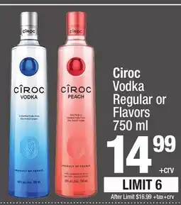 Super King Markets Ciroc Vodka Regular or Flavors offer