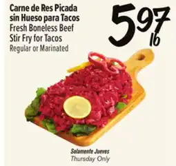 El Super Fresh Boneless Beef Stir Fry for Tacos offer