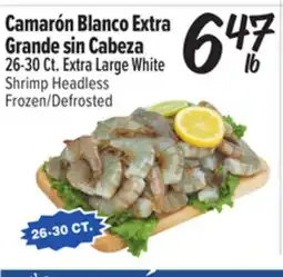 El Super 26-30 Ct. Extra Large White Shrimp Headless offer