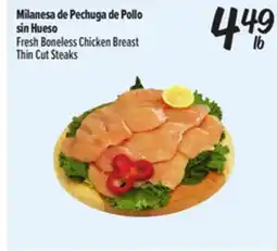 El Super Fresh Boneless Chicken Breast Thin Cut Steaks offer