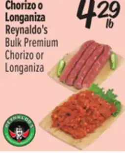 El Super Reynaldo's Bulk Premium Chorizo or Longaniza offer