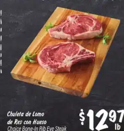 El Super Chuleta de Lomo de Res con Hueso offer