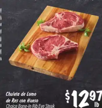 El Super Chuleta de Lomo de Res con Hueso offer