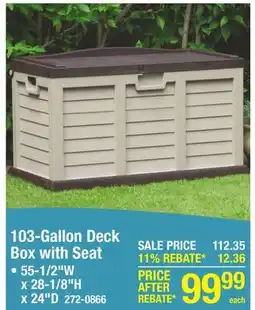 Menards 103-Gallon Deck Box with Seat offer