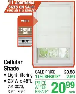 Menards Cellular Shade offer