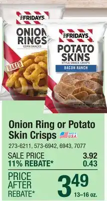 Menards Onion Ring or Potato Skin Crisps offer