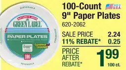 Menards 100-Count 9 Paper Plates offer