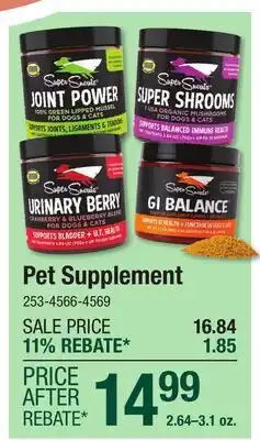 Menards Pet Supplement offer