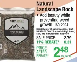 Menards Natural Landscape Rock offer