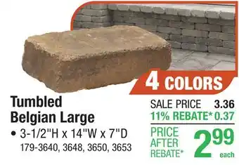 Menards Tumbled Belgian Large offer