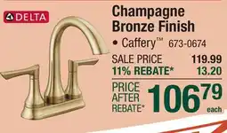 Menards Champagne Bronze Finish offer