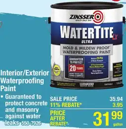 Menards Interior/Exterior Waterproofing Paint offer