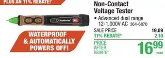 Menards Non-Contact Voltage Tester offer