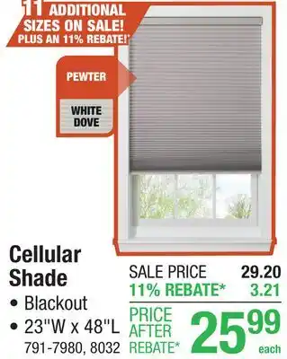 Menards Cellular Shade offer