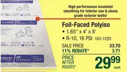 Menards Foil-Faced Polyiso offer