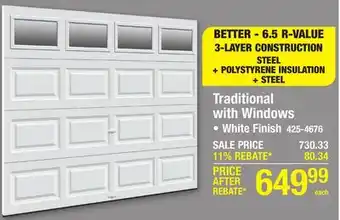 Menards Traditional with Windows offer