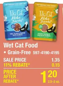 Menards Wet Cat Food offer