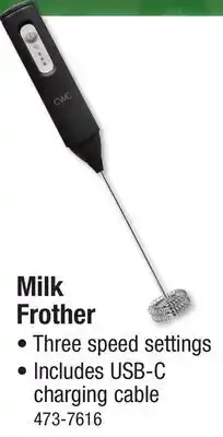 Menards Milk Frother offer