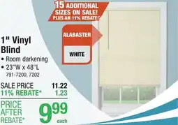 Menards 1 Vinyl Blind offer