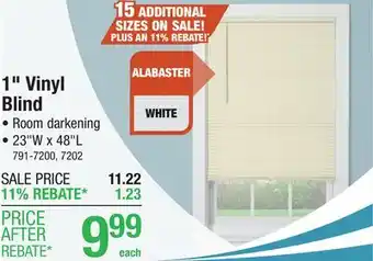 Menards 1 Vinyl Blind offer
