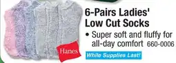 Menards 6-Pairs Ladies' Low Cut Socks offer