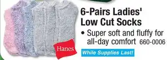 Menards 6-Pairs Ladies' Low Cut Socks offer