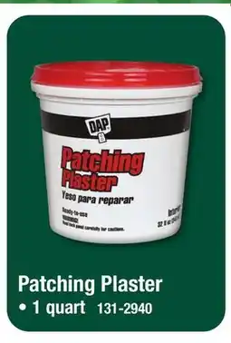 Menards Patching Plaster offer