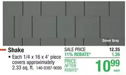 Menards Shake offer