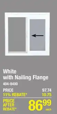 Menards White with Nailing Flange offer