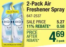 Menards 2-Pack Air Freshener Spray offer