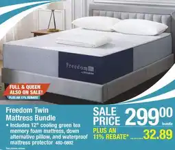 Menards Freedom Twin Mattress Bundle offer
