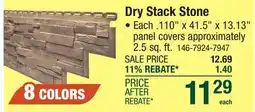 Menards Dry Stack Stone offer