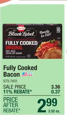 Menards Fully Cooked Bacon offer