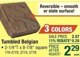 Menards Tumbled Belgian offer