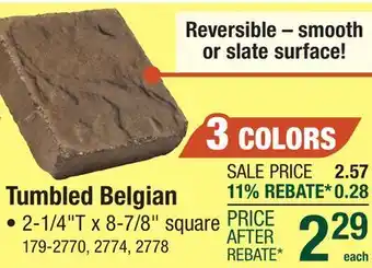 Menards Tumbled Belgian offer