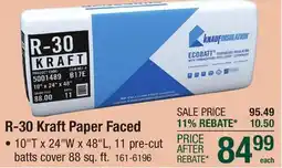 Menards R-30 Kraft Paper Faced offer