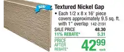 Menards Textured Nickel Gap offer