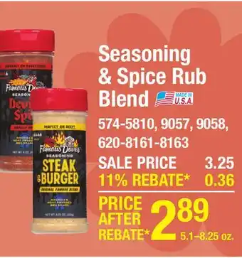 Menards Seasoning & Spice Rub Blend offer