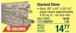 Menards Stacked Stone offer
