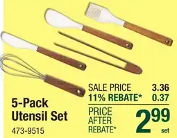 Menards 5-Pack Utensil Set offer