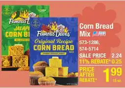 Menards Corn Bread Mix offer