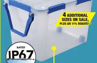 Menards 106-Quart Tote with Wheels offer